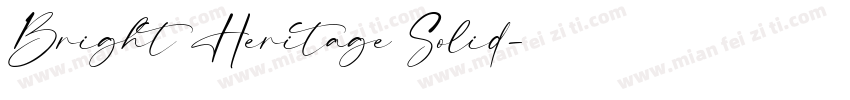 Bright Heritage Solid字体转换